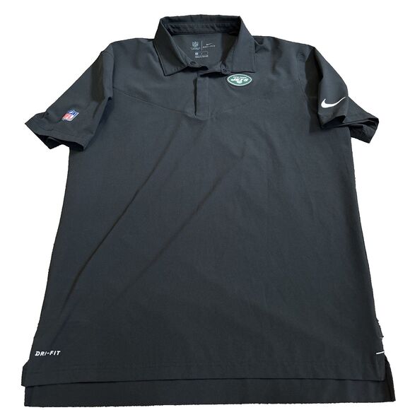 Nike Other - New York Jets Mens Large Button Snap Polo Nike Dri Fit On Field NFL Football